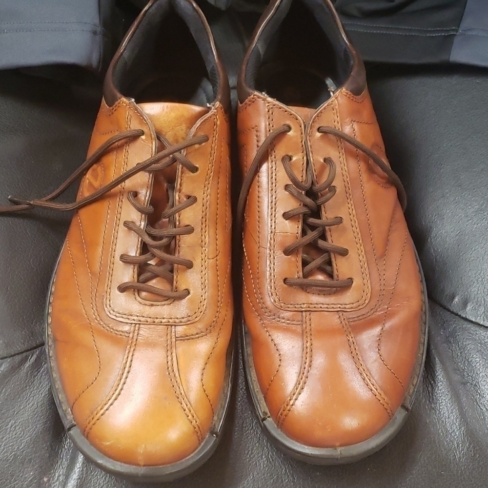 𝅺ECCO men's leather shoes lace up size  43 EUC